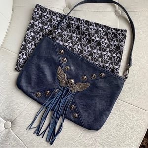 Thomas Wylde purse with skulls and fringe